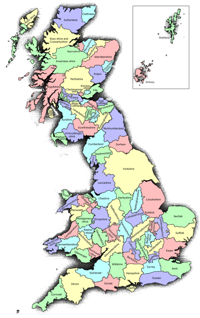 Historic Counties Map